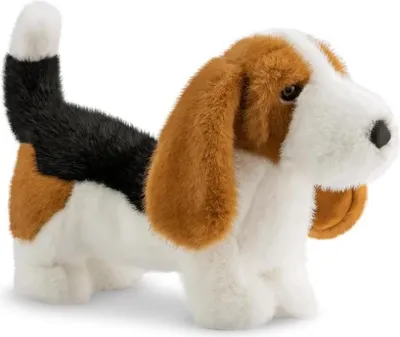 Produktbild von Aurora Uk Aurora 26604 Borealis Duke Baset Hound 35,6 cm, Plüschtier, Weiß und Braun