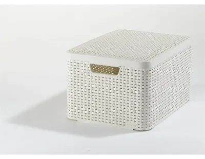 Obrázok produktu pre Curver Style L, Úložný kôš, Krém, Ratan, Jednofarebné, Kúpeľňa, Spálne, Obývacia izba, 445 mm