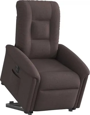 Produktbild von vidaXL Relaxsessel mit Aufstehhilfe Elektrisch Dunkelbraun Stoff