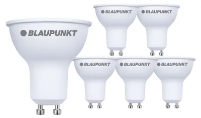 Produktbild von Blaupunkt Glühbirne GU10 - Spot Led Lampe - Reflektor - 5W (ersetzt 50W) - 500 Lumen - 6000K Kaltweiß - Nicht‑dimmbar - Spot PAR16 - 6er Set