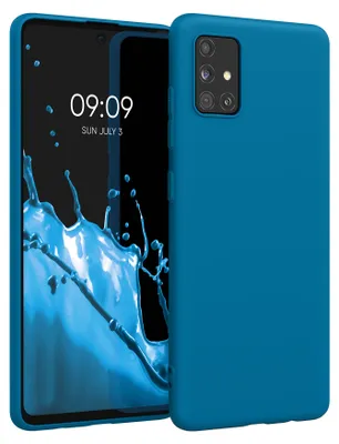 Produktbild von kwmobile Handyhülle für Samsung Galaxy A51 Hülle - TPU Case - Kabelloses Laden - Schutzhülle Cover in Blue Reef