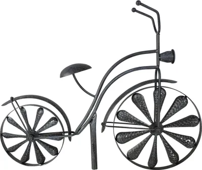 Produktbild von Sesua Metall Gartenstab Fahrrad silber 160 cm Gartenstecker Gartendeko