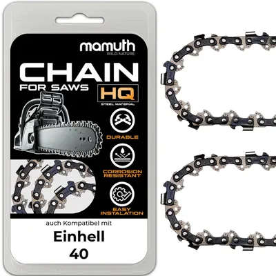 Immagine prodotto di 2x catena per motosega 40cm 1,1mm 3,8" 57TG per Einhell 40
