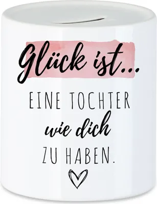 Produktbild von Glück Ist Eine Tochter Wie Dich Zu Haben Spardose  Muttertag Geschenk Danke Sagen Kinder