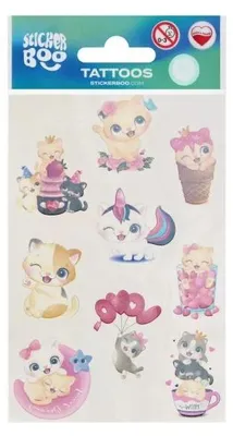 Produktbild von Katzen-Tattoo – Sticker Boo