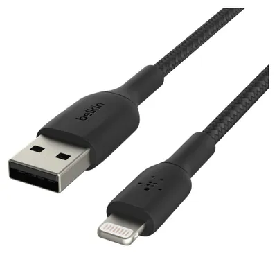 Zdjęcie produktu dla Belkin CAA002BT1MBK, 1 m, Lightning, USB A, Męska, Męska, Czarny