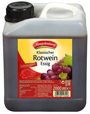 Obrázek produktu pro Hengstenberg červený vinný ocet silné kořeněné chuti 2000ml