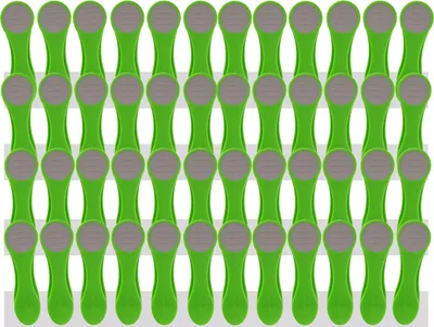 Produktbild von trendfinding 48 Wäscheklammern mit Edelstahlfedern und Softgrip Grün-Grau
