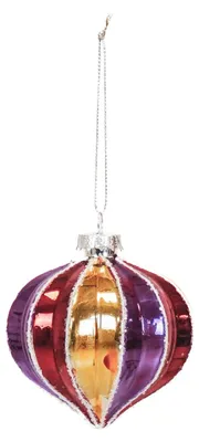 Image de Décoration - Boule de Noël - Verre - Multicolore - 8x8 cm