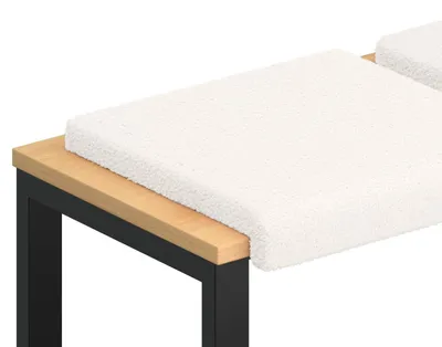 Produktbild von vidaXL Bankkissen 4 stk. Sherpa-Stoff Creme Tiefe 35 cm