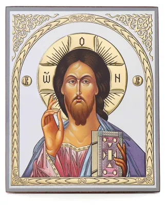 Holz-Ikone Jesus Christus 15x18 cm, religiös, orthodox