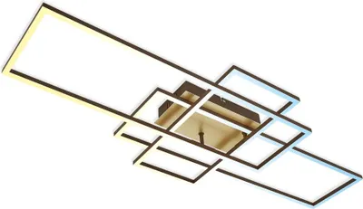 Produktbild von LED Deckenleuchte Fernbedienung CCT Nachtlicht schwenkbar 51W gold Briloner