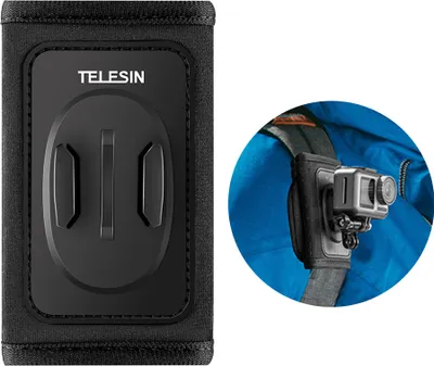 Produktbild von TELESIN Action Kamera Rucksack Riemenhalterung Cliphalterung Kompatibel mit DJI OSMO Pocket GoPro Hero 8/7/6/5 SJCAM Sportkameras