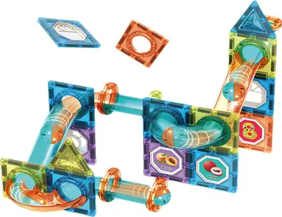 Produktbild von ASKSA Magnetische Bausteine 42 Teile,STEM Montessori-Lernspielzeug fuer kreatives Bauen,Paedagogisches Kindergeschenk ab 3 Jahren