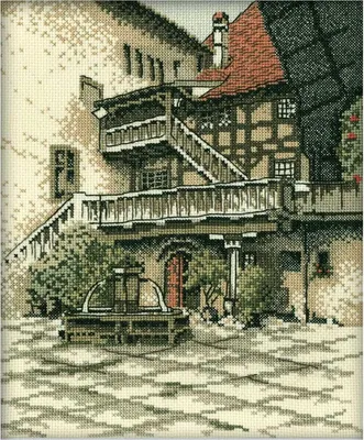Immagine prodotto di RTO Set punto croce "Città vecchia" r139, motivo di conteggio, 23x28 cm