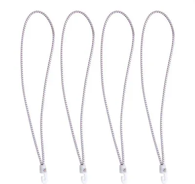 Produktbild von Segelbinder mit Nylonhaken. 4 Stück im Beutel. 35cm. Weiß