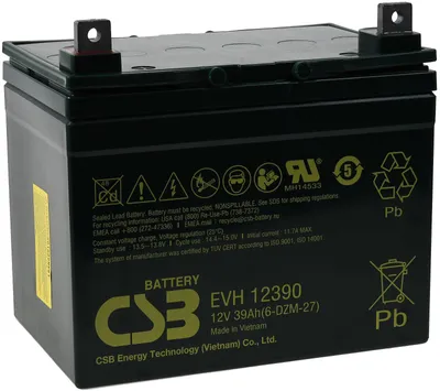 Image de Batterie plomb CSB EVH12390 12V 39Ah cycle stable