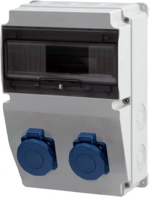 Produktbild von IP65 Stromverteiler Wandverteiler Steckdosen verdrahtet Modulen Anzahl -10 2x230V G3.1798 3637
