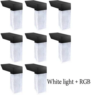 Obrázek produktu pro Voděodolné venkovní svítidlo na solární napájení se senzorem, bílé + RGB osvětlení