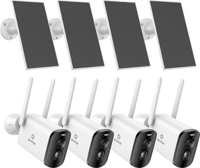 Zdjęcie produktu dla Kamera bezpieczeństwa, rozdzielczość 4MP, połączenie bezprzewodowe, 5200 mAh I81BL 4PCS