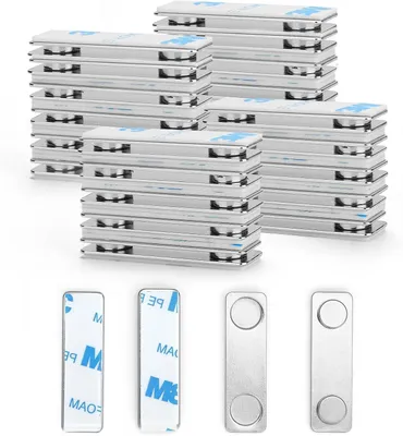 Productafbeelding van Magnetische Ophangstrips - Foto Hangers - Decoratie Bevestigen - Schadevrij Ophangen - 24 Paren - Wit
