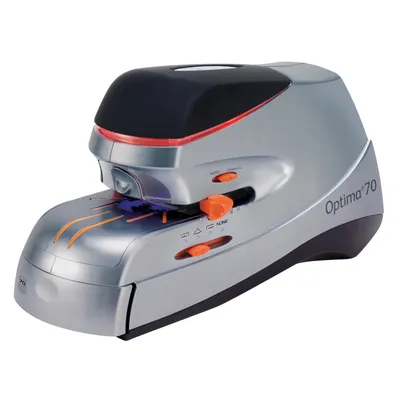 Immagine prodotto di Rexel 2102355 Cucitrice elettrica Optima 70, nero/argento/arancio