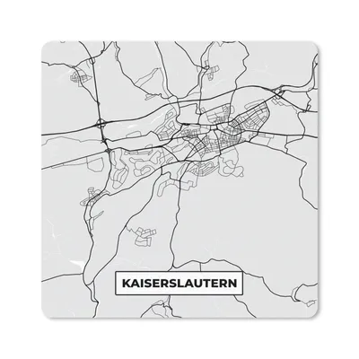 Produktbild von MuchoWow® Mauspad Mousepad Stadtplan - Deutschland - Karte - Kaiserslautern 20x20 cm - Mousepads - Maus Mat - Pad - Mausunterlage - Desk Mat - Bureauartikeln