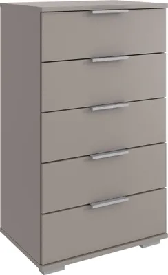 Zdjęcie produktu dla Hochkommode >Easy Plus< 5 Schubladen, in SAHARAGRAU - 49x102x41cm (BxHxT)