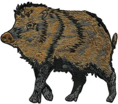 Produktbild von Aufnäher - Wildschwein - 04802 - Gr. ca. 10 x 8 cm - Patches Stick Applikation