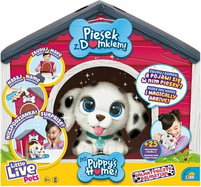 Zdjęcie produktu dla Uroczy Dalmatyńczyk z domkiem - Zabawka interaktywna Little Live Pets, która ożywi każdą zabawę! Idealny towarzysz dla Twojego dziecka!