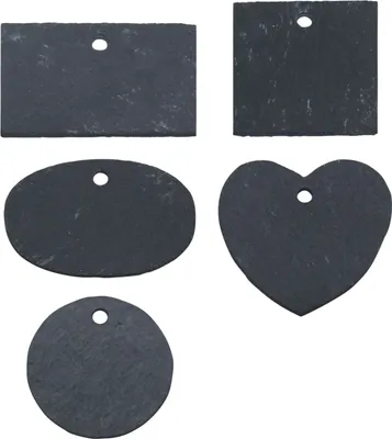 Produktbild von Rivanto® Schiefer Pflanzschild S sortiert aus Schiefer, 8,1 x 0,5 x 5/ 7,9 x 0,5 x 5/ 7,2 x 0,5 x 6,8 / 6 x 0,5 x 6/ 6 x 0,5 x 6cm,