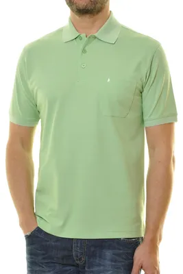 Ragman H-Polo Polo Soft-Knit uni in grün