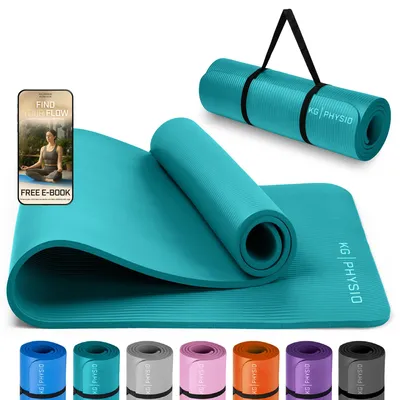 Obrázek produktu pro Prémiová podložka na jógu, gymnastiku, fitness a cvičení, s popruhem, rozměry 183 x 60 x 1 cm