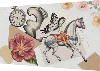 Produktbild von Fototapete - Wandbilder für Wohnzimmer - 416x254 - Dekorative Wandfolie - Modernes Design für Wanddekoration - Tapeten für Innenräume - Vintage-Blumen