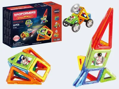 Produktbild von Magformers Space-Set 22T + Räder + Antennen