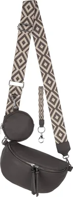 Produktbild von Bauchtasche Crossbody-Bag Umhängetasche Kunstleder Italy-Design D.GREY (53167)