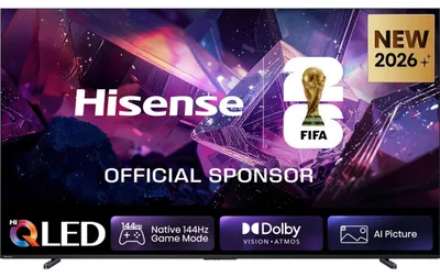 Obrázek produktu pro Hisense 100E7S PRO, 2,54 m (100"), 3840 x 2160 px, QLED, Smart TV, Wi-Fi, Černá