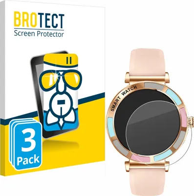Produktbild von 3x BROTECT Schutzglas für Bekomiya Smartwatch 1.27" Schutzfolie Panzer Folie Glas Display Schutz klar