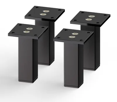 Produktbild von 4er Set sossai Aluminium Möbelfüße 100mm in Schwarz Schrankfüße Sockelfüße