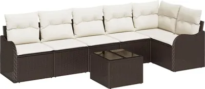 Immagine prodotto di Set Divano da Giardino Marrone polyrattan