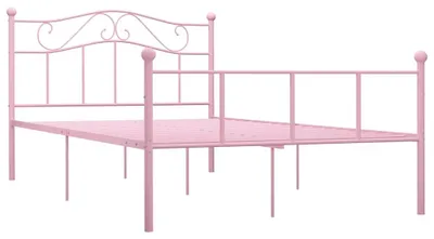 Obrázok produktu pre vidaXL Posteľný rošt ružový kov 140 × 200 cm