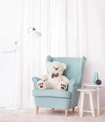 Produktbild von Riesen Teddybär Kuschelbär 90 cm Groß weiß Plüschbär Kuscheltier samtig weich