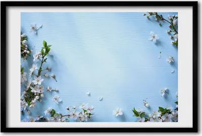 Produktbild von Bild 60x40 MDF-Rahmen, Wandkunst Kirschblüten Hintergrund