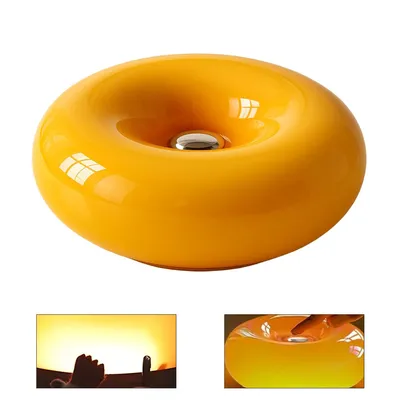 Produktbild von Kreative Donut Lampe, 30cm Glas LED Lampe, Touch Steuerung, Dekoration