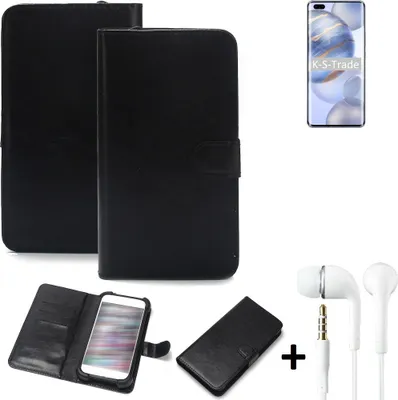 Produktbild von K-S-Trade Wallet Case Handyhülle kompatibel mit Huawei Honor 30 Pro+ Schutzhülle Flip cover Flipstyle Tasche Hülle Flipcover Slim Bumper schwarz +