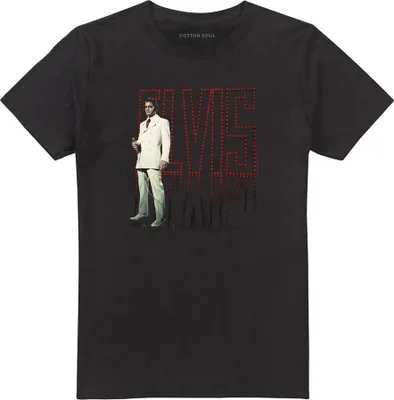 Obrázok produktu pre Elvis Presley – tričko „White Suit“ pre mužov/ženy Uni TV32969 (L) (čierne)