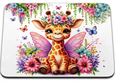 Obrázok produktu pre Podložka pod myš 36 x 29 cm – Zvieratá, žirafa, Afrika, safari