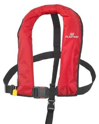 Image de Gilet de sauvetage gonflable Plastimo Neo 165 avec harnais, rouge  Rouge, taille unique