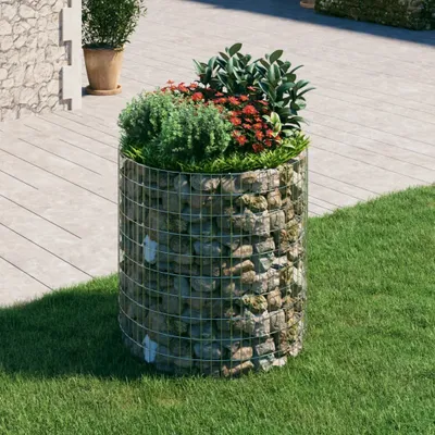 Obrázek produktu pro Maison Exclusive - Kruhový gabionový sloupek pozinkovaná ocel Ø 100 x 100 cm