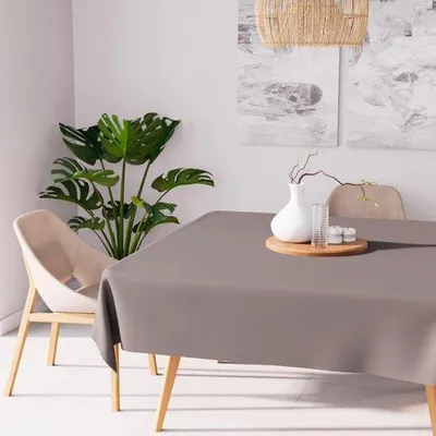 Zdjęcie produktu dla Elegancki obrus – 100% bawełna – biały – 140 x 200 cm